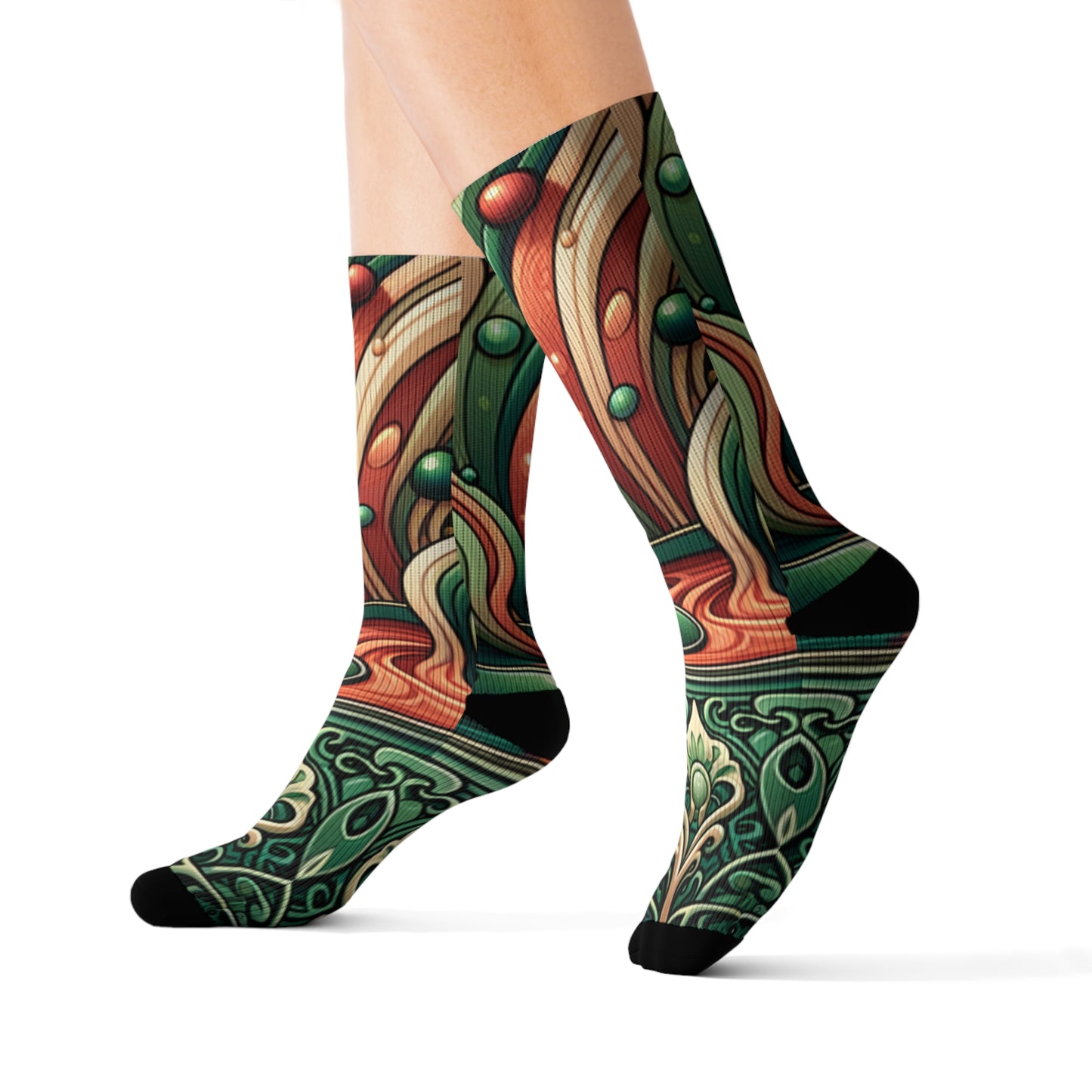 Whimsical Soup Elegance- Soupy Socks