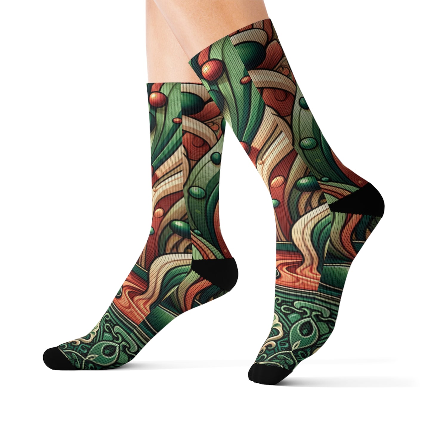 Whimsical Soup Elegance- Soupy Socks