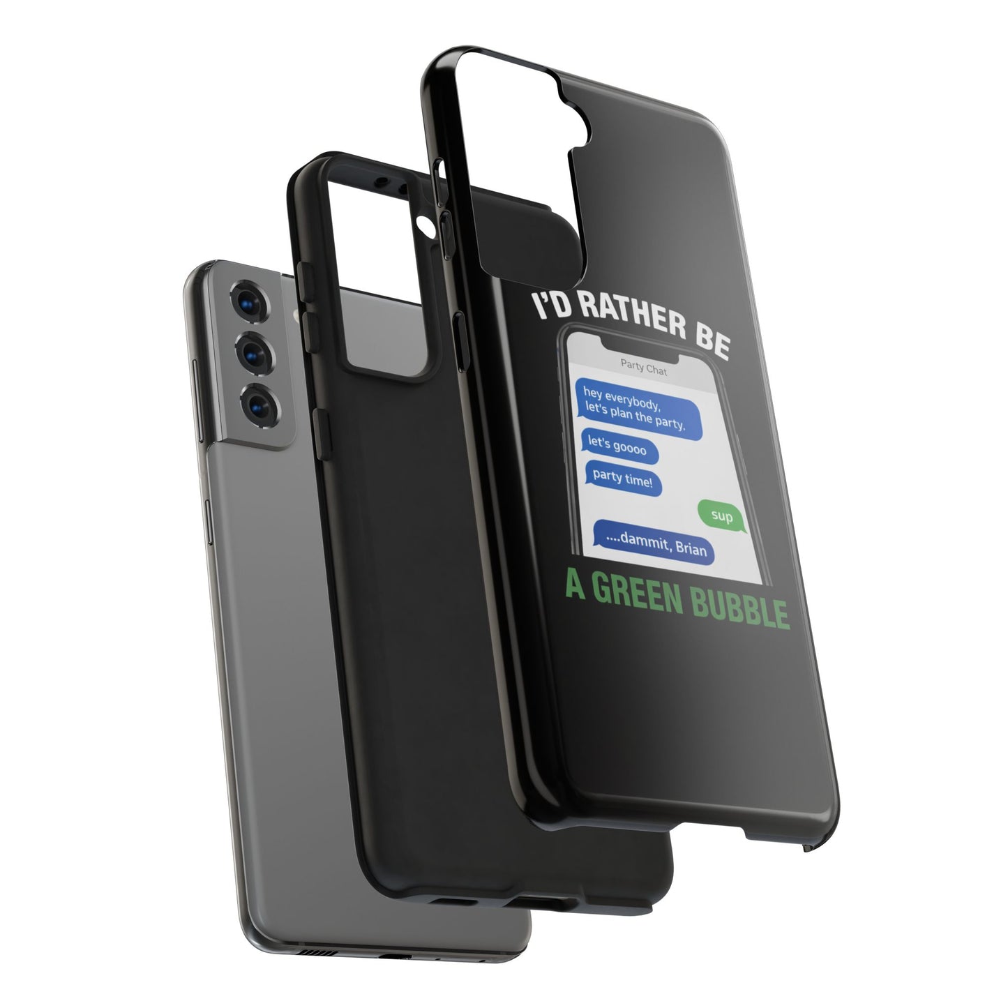 I'd Rather Be A Green Bubble — Tough iPhone Case - Green Bubble Mafia
